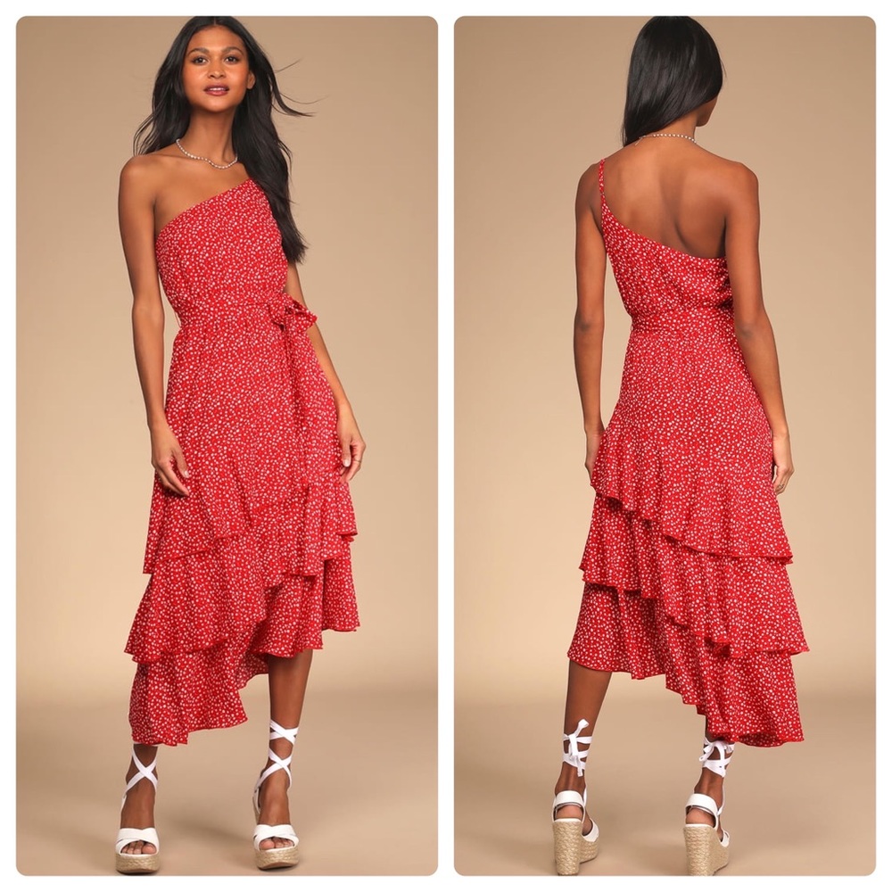 Lulus Slice of Sunshine midi dress